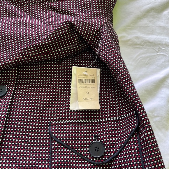 Coldwater Creek burgundy formal blazer jacket size 14 - Picture 4 of 5